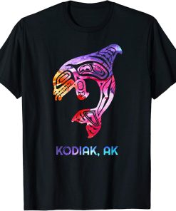 Kodiak Alaska PNW Native American Indian Orca Killer Whale T-Shirt