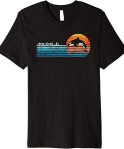 Vintage Anse Lazio, Retro 80s Orca Sunset Premium T-Shirt