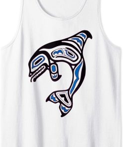 Killer Whale Orca Pacific NW Native American Indian Tank Top