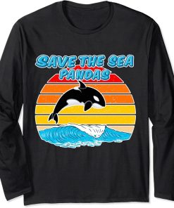 Rescue Killer Whale Orcas Save The Sea Pandas Marine Biology Long Sleeve T-Shirt